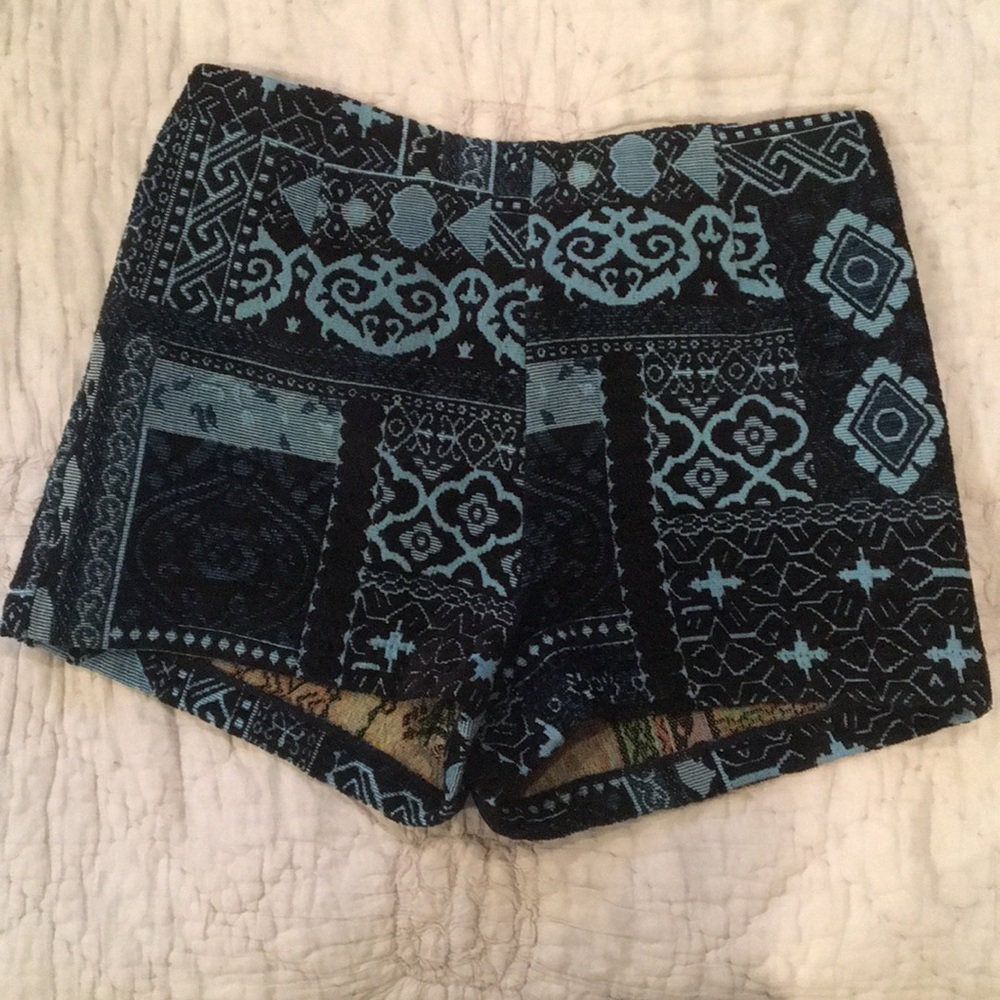 Urban Outfitters blue patterned shorts